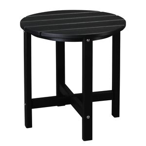 Tavolino rotondo a strato singolo 46*46*46 cm in HDPE nero per soggiorno - Product Image 4