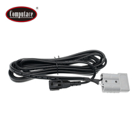 Kabel Konektor Daya Sudut Kanan Otomatis 7A Arus Tinggi Tembaga Murni 12V/24V DC 1m Hitam AWG16 Isolasi PVC Kelas VW-1 300V Maks