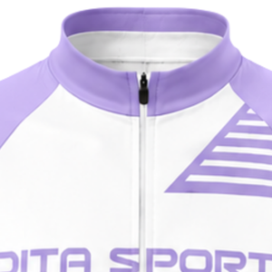 Maillot de Ciclismo Blanco Lavanda de Manga Corta con Cremallera Completa, Secado Rápido, Transpirable, para Bicicleta de Carretera, Ligero, Ropa Deportiva de Entrenamiento - Product Image 3