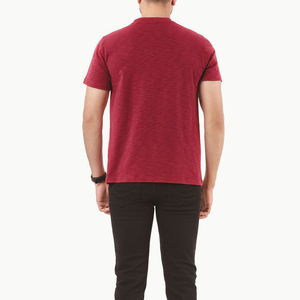 Camiseta Formal de Cuello Redondo para Hombre, Estilo 2025, Corte Holgado, Talla Grande, 100% Algodón Tejido, Multicolor, Anti-Pilling - Product Image 3