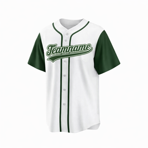Maillot de baseball personnalisé brodé respirant 100 % polyester col en V Clubs Équipes Ligues Écoles OEM Marque privée Manches courtes - Product Image 1