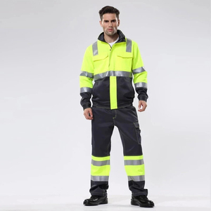 Uniformes de Seguridad Transpirables de Algodón, Reflectantes, Resistentes al Fuego, ANSI Clase 2 EN ISO 20471, Impermeables, Unisex, Alta Visibilidad - Product Image 1