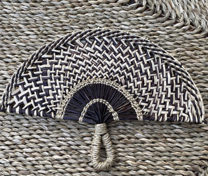 Handcrafted Seagrass <b>Hand</b> <b>Fan</b> Vietnam Natural Fiber Cooling Accessory Festival Decor Gift Item - Product Image 5