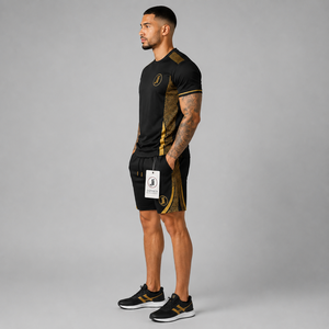 Men Summer <b>Set</b> Premium Cotton Blend Matching Shirt And Shorts Soft Comfortable Breathable Clothing For Summer Vacation Outdoor - Product Image 4