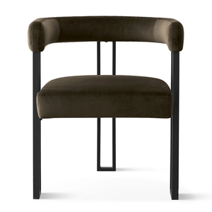 เก้าอี้รับประทานอาหารกำมะหยี่ OEM รุ่น MD07 ขนาด 28 นิ้ว สูง x 23.5 นิ้ว กว้าง x 18.5 นิ้ว ลึก สำหรับห้องรับประทานอาหาร สไตล์ร่วมสมัย - Product Image 1