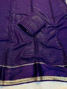 Sari de viscosa georgette de último diseño, superventas, listo para comprar, en stock, con blusa a juego para mujer, para fiestas, hecho en India - Product Image 2