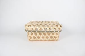 High Quality Handcrafted Retro Woven Lidded Bamboo <b>Baskets</b> 3 Sizes <b>Set</b> Wholesale OEM Factory Supplier - Product Image 5