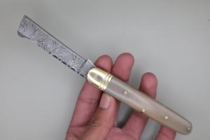 Couteau de poche pliant à lame droite en acier Damas de qualité industrielle supérieure avec garantie de 3 ans, prix d'usine - Product Image 4