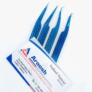 Pinzas de plasma rosa con punta de fibra profesional, venta al por mayor, extensión de pestañas con agarre de diamante de acero inoxidable de alta calidad, logotipo personalizado - Product Image 3