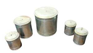 Stainless Steel Spice <b>Box</b> Set Round <b>Herb</b> Container Kit with Wooden Covers Kitchen Storage - Product Image 5