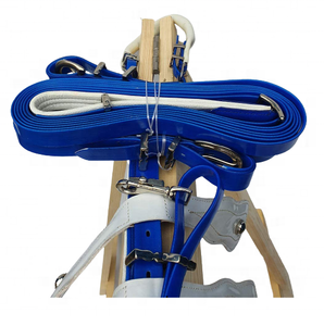 Arnés para Caballo Azul y Blanco de Enganche Rápido con Accesorios de Acero Inoxidable y Gancho Totalmente Intercambiable - Product Image 3