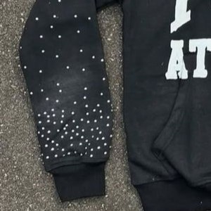 Sweat-shirts à strass pour hommes délavés à l'acide, designs personnalisés, 100% coton molletonné, pull-over délavé à l'acide, pull-over effet vieilli 450 g/m² - Product Image 6
