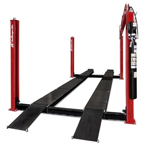 Elevador hidráulico de cuatro postes para autos de uso pesado, con capacidad de cuatro toneladas, diseñado para mantenimiento profesional de vehículos en garajes y talleres. - Product Image 3