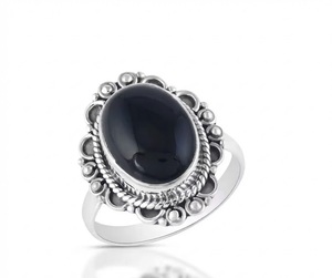 Anillo de Ónix Negro Natural, Plata de Ley 925, Anillo Delicado para Uso Diario, Anillo Apilable, Piedra de Nacimiento de Diciembre, Joyería Minimalista, Regalo, Venta al por Mayor - Product Image 1