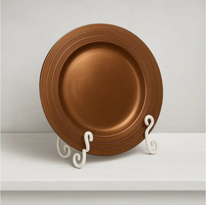 Assiette de Présentation Métallique Design Élégant, Grande, Argent Antique, Qualité Alimentaire, pour la Maison et les Mariages - Product Image 4