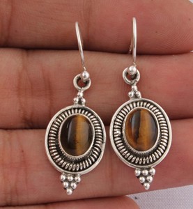 Wholesale 925 Sterling <b>Silver</b> Lapis Lazuli Oval Gemstone Vintage Engagement <b>Dangle</b> Drop <b>Earrings</b> Handmade Jewelry - Product Image 1