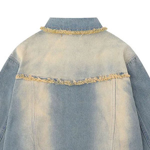 Top Selling Oversized Custom Made <b>Men</b> Vintage <b>Jeans</b> Jacket 100% Cotton Windproof Breathable Latest Design <b>Cheap</b> Price OEM - Product Image 6