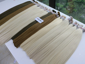 Extensions de cheveux en vrac au prix de gros, cheveux humains vietnamiens double noyés 100 grammes, couleurs claires 32 pouces - Product Image 6