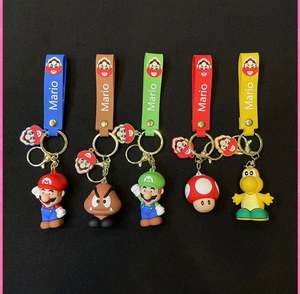 Llavero de PVC 3D de Super <span class=keywords><strong>Bros</strong></span> 2026, Portamonedas Ecológico de Goma con Diseño de Dibujos Animados, Impresión UV, Logotipo Personalizado, Figuras de Mario <span class=keywords><strong>Bros</strong></span> - Product Image 4