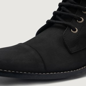 Zapatos Casuales de Moda, Zapatos de Vestir Elegantes 2026, Botas de Cuero Genuino Negro Nubuck Derby Personalizadas OEM al por Mayor - Product Image 4