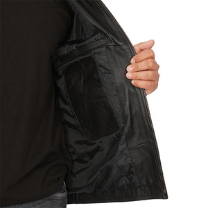 Men's Genuine <b>Leather</b> <b>Jacket</b>-Lavish Design High Quality Breathable & Coated Fabric Vintage Style for Autumn Season - Product Image 2