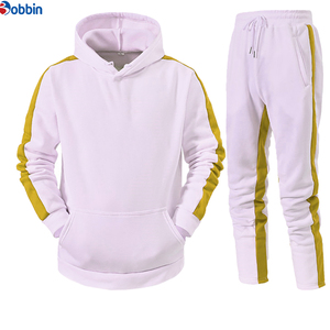 Conjunto de Sudadera con Capucha y Pantalones Largos Bordados de Algodón para Hombre, de Alta Calidad, Transpirable, de Secado Rápido, Estilo Urbano, de Última Tendencia - Product Image 1