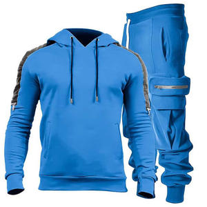 Wholesale Customized Men's Winter Plus Size Pullover Sportswear 100% Cotton Seamless Breathable Windproof Printed 2-<b>Pc</b> <b>Sets</b> - Product Image 6