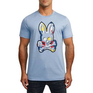 <b>Men's</b> <b>Collarless</b> Spandex Cotton T-<b>Shirt</b> Regular Length Soft Stretch Fabric Short Sleeve Casual Regular Fit Fashion - Product Image 3