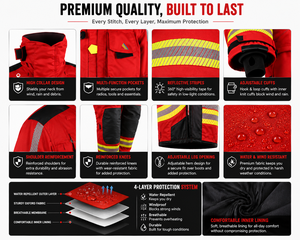 Combinaison ignifuge, vêtements de travail de sécurité industrielle, combinaison de protection réfléchissante ignifuge, uniforme de travail, équipement de sécurité thermique - Product Image 4