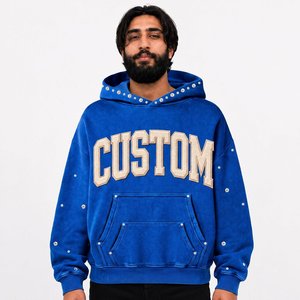 Proveedor Mayorista de Sudaderas Personalizadas para Hombre, 380gsm, Felpa, Hombros Caídos, Producción de Marca para Compradores Minoristas en EE. UU. - Product Image 3