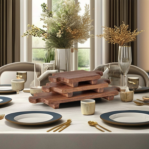 Bandeja de pie vertical de madera ecológica moderna Forma rectangular Acabado pulido Patrón personalizable Regreso a la escuela - Product Image 6