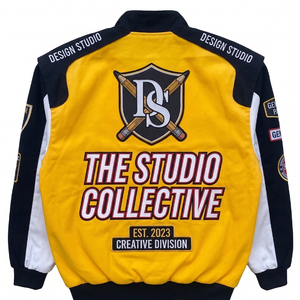 Blouson Bomber de Course Nascar Oversize en Coton Brodé Personnalisé avec Logo Vintage, Idéal pour la Moto et le Sport, Collection Automne - Product Image 6