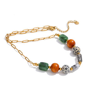 Collar de Cuentas de Resina Hecho a Mano, Diseño Artístico, Estilo Vintage, Joyería de Moda Unisex, Uso Casual, Accesorio de Regalo Elegante - Product Image 2