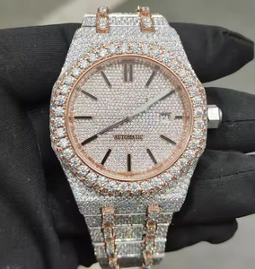 Montre pour homme en quartz néon et moissanite, style streetwear lumineux, hip-hop, bling, montre statement - Product Image 4