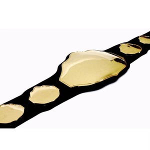 Custom Made New Style Leather Award Belt Adjustable Waist Metal Plate Collectible Wrestling Display Accessory - Product Image 5