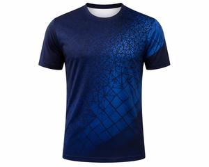 Hot Selling Men's Short Sleeve O-Neck <b>Geometric</b> Pattern Quick Dry Knitted Polyester T-<b>Shirt</b> Regular Fit Sporty Style - Product Image 2
