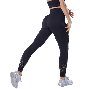 Leggings Deportivos Sin Costuras para Mujer, Diseño con Orificios, para Yoga, Fitness y Gimnasio - Product Image 2