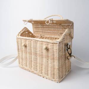 Adorables bolsos de mimbre con forma de casa para niños, al mejor precio, cestas con forma de casa para niños - Product Image 4