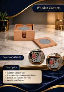 Juego de Posavasos de Madera Premium con Soporte – Posavasos Redondos para Tazas de Té y Café para el Hogar y la Oficina, Juego de Posavasos de Madera Natural para Tazas - Product Image 2