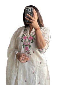 Salwar Kameez en coton Khadi de créateurs indiens et pakistanais, pour l'hiver et l'été, dernière collection exclusive, qualité supérieure, vêtements ethniques élégants pour femmes - Product Image 4