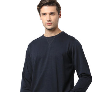 Sudadera de algodón grueso de 500 g/m² personalizada de fábrica con cuello redondo extragrande y corte holgado, con MOQ bajo y etiqueta privada. - Product Image 2