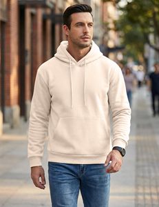 Custom logo <b>Men</b> Hoodies Unisex High Quality Anti-shrink Heavyweight Oversize Streetwear <b>Pullover</b> Stringless Hoodie Cotton Fleece - Product Image 4