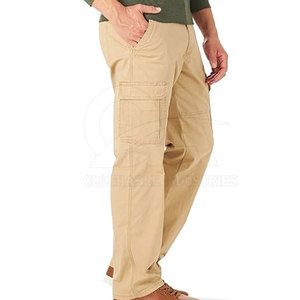 <b>Men</b> Casual Flat Front Trousers with Multi Pockets <b>Stretch</b> Fabric <b>Men</b> Plus Size Flat Front Pants with Pockets Loose Fit - Product Image 3