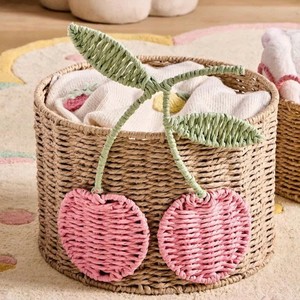 Cesta de mimbre con diseño de manzana para juguetes y accesorios de bebé, color personalizado, hecha a mano, proveedor de Vietnam - Product Image 3
