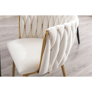 OEM Velvet Home Furniture contemporary Vietnam Metal Plywood Laminate Board Velvet Foam Dining Chair MD10 - Product Image 2
