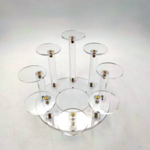 2025 Nueva fábrica personalizada 3/4/5/6 niveles soporte de exhibición de acrílico elevador transparente cuadrado redondo para tienda de postres de comida - Product Image 2