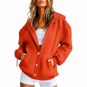 Cárdigan con capucha de punto para mujer, color sólido, manga larga, informal, con botones al frente, con bolsillos, longitud regular, para todas las estaciones - Product Image 5