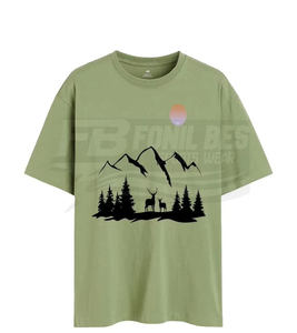 Camiseta de Cuello Redondo para Hombre, 100% Algodón Peinado, Lisa, Casual, Manga Corta, Transpirable, Personalizable con Logotipo Serigrafiado, Bio Lavada - Product Image 2