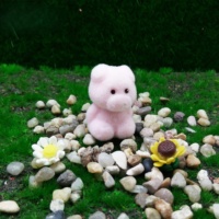 Miniature Cochon Rose Floqué Mignon, Pièce de Mobilier de Décoration pour Maison de Poupées, Matériau PS, Montage Facile, Cadeau DIY pour Adolescents et Adultes