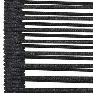 Ensemble de salle à manger de jardin de taille moyenne en corde de coton noir et acier thermolaqué - Product Image 6